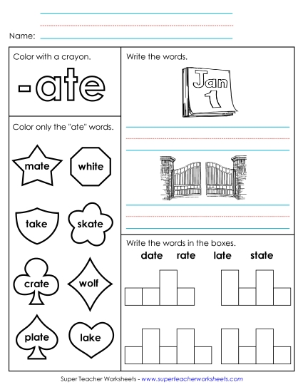 Worksheet 1 (-ate Words)