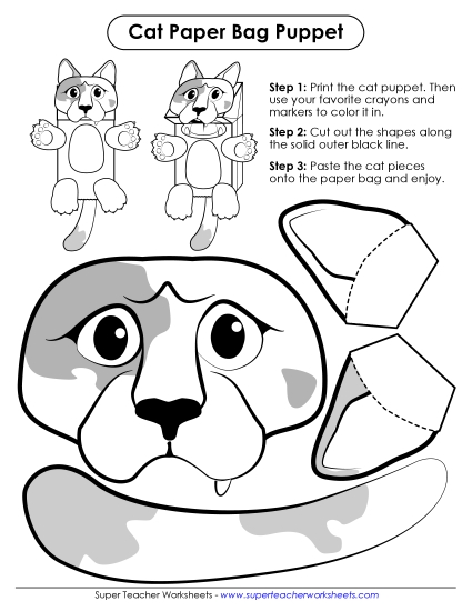 Paper Bag Puppet: Cat