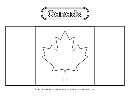 Canadian Flag (Black & White)