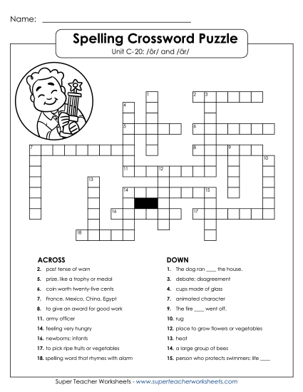 Crossword Puzzle (C-20) 