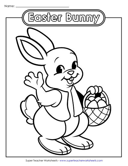 Coloring Page: Easter Bunny