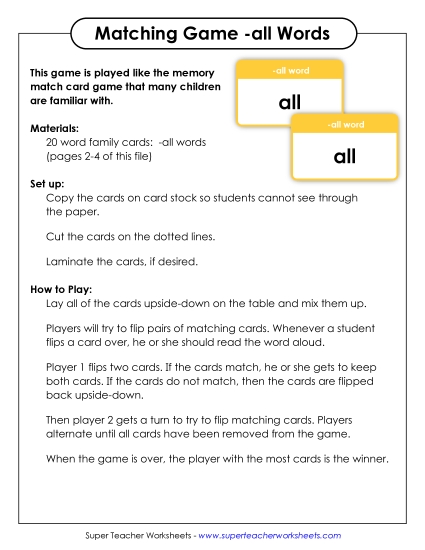 Memory Match Game (-all)