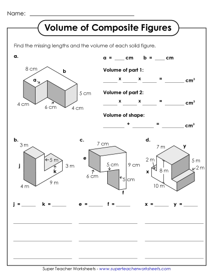 Volume of Composite Figures (Intermediate)