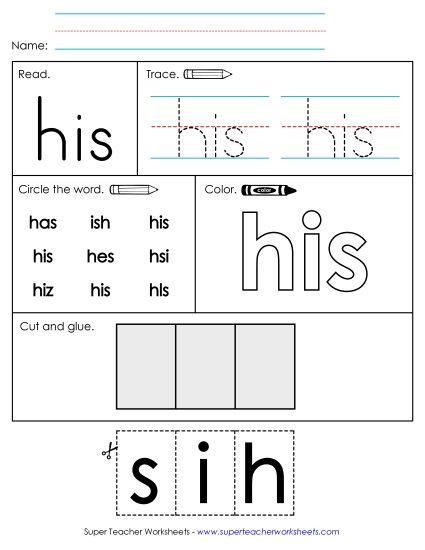 Worksheet 2: His