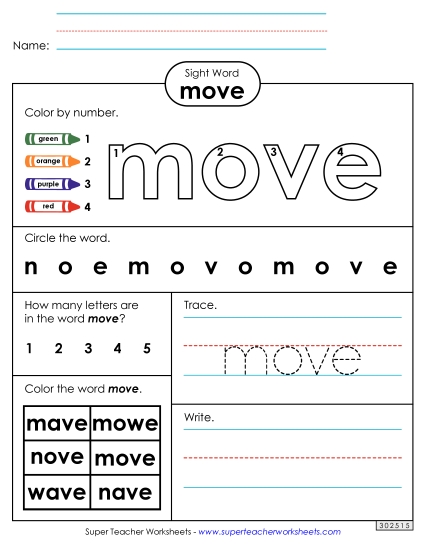 Worksheet 4: Move
