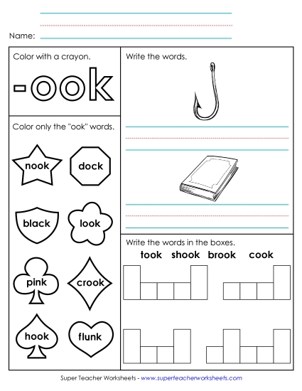 Worksheet 1 (-ook Words)