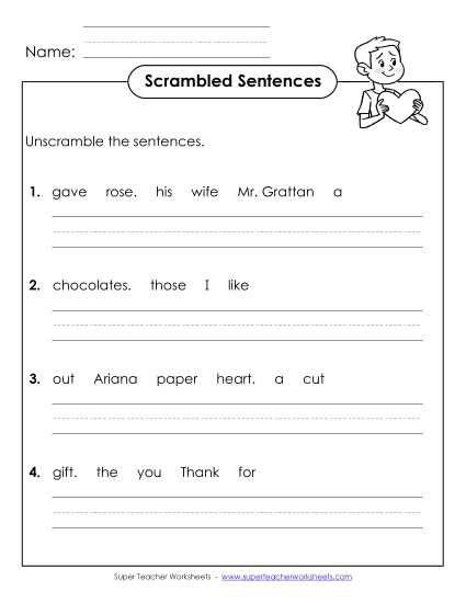Scrambled Sentences (A-Valentine\'s Day)