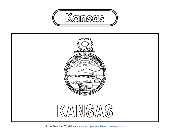 Kansas Flag Coloring Page
