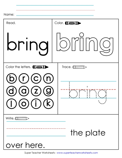 Worksheet 1: Bring