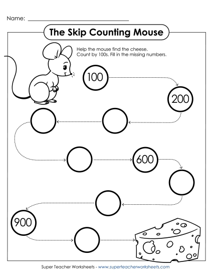 Skip Counting Mouse (By 100s)