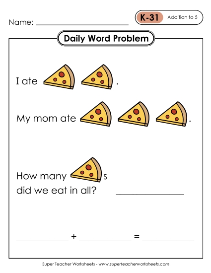 Daily Word Problems<br>K-31 through K-35