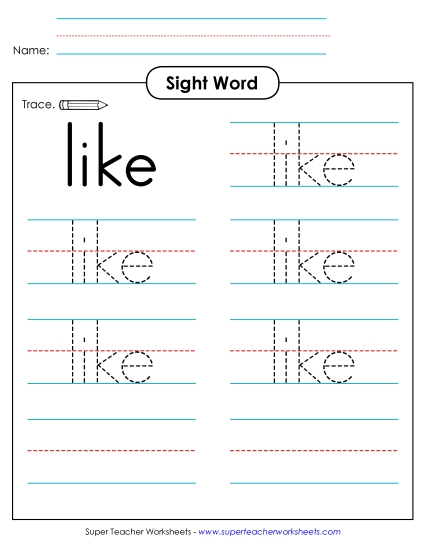 Trace the Word: Like