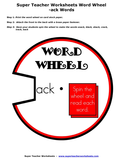 -ack Word Wheel