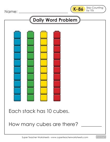 Daily Word Problems <br>K-86 through K-90