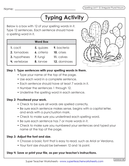 Typing Sentences (F-12)
