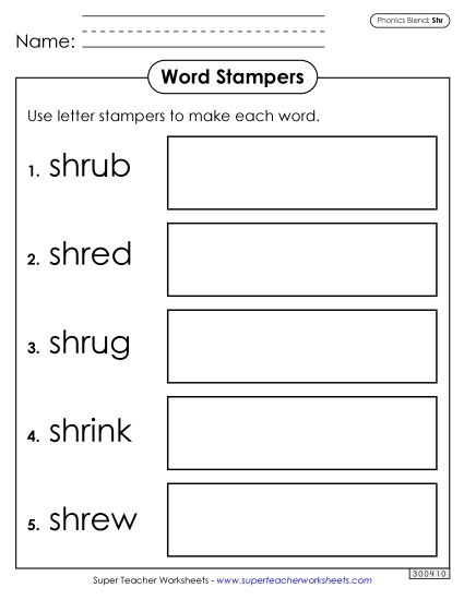 Letter Stampers (Shr Words)