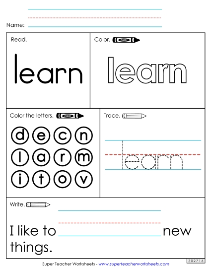 Worksheet 1: Learn