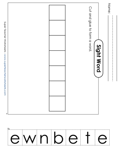 Large Cut-and-Glue: Between