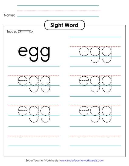 Trace the Word: Egg