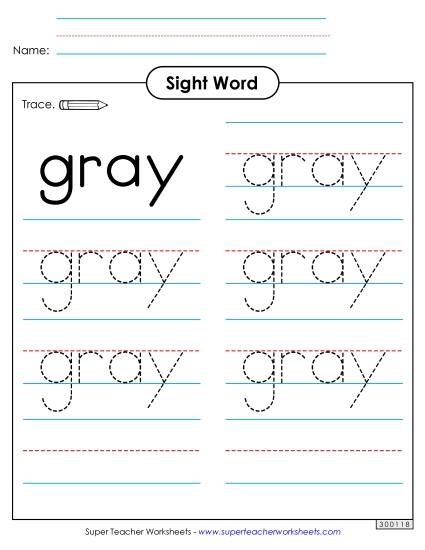 Trace the Word: Gray