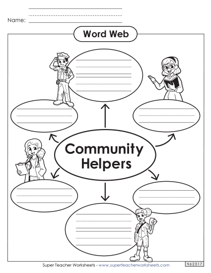 Community Helpers Word Web