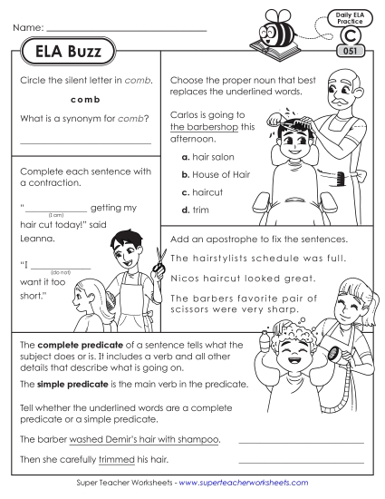 ELA Buzz: Week 11<br>Worksheets 51 through 55