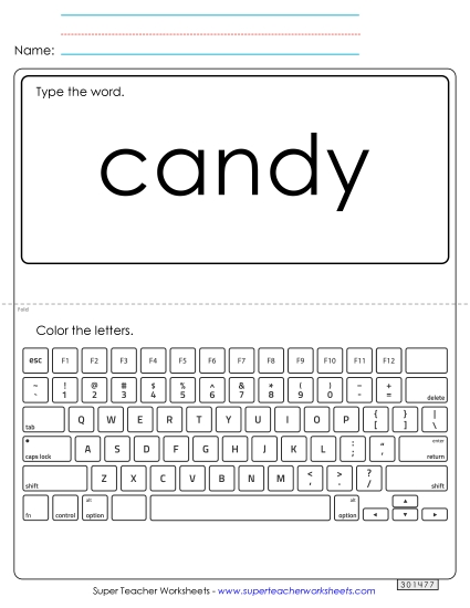 Type the Word: Candy