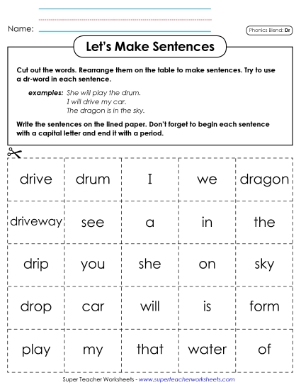 Let\'s Make Sentences (Dr-)