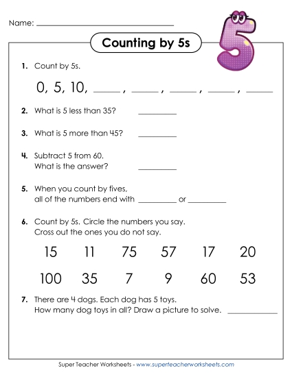 Questions: Count by 5