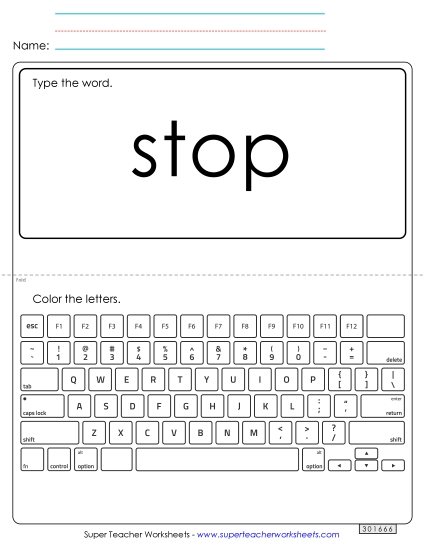 Type the Word: Stop