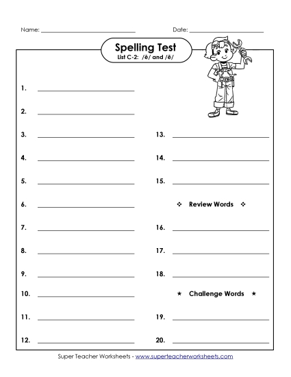 Spelling Test (C-2)