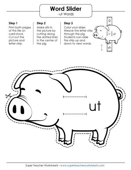 Word Slider (-ut Words)