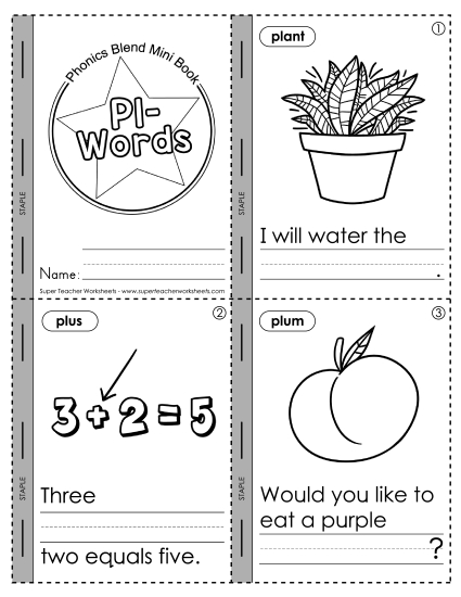 Mini-Book: Pl- Words