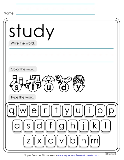 Write, Color, Type: Study