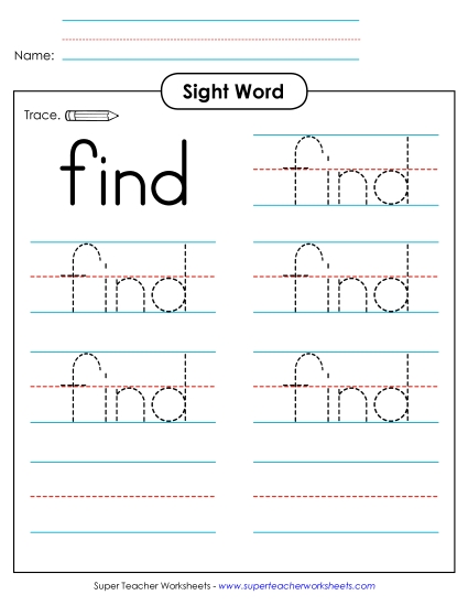 Trace the Word: Find