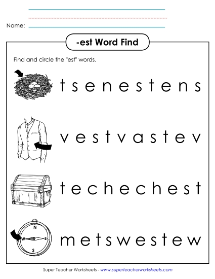 Circle the Word (-est)