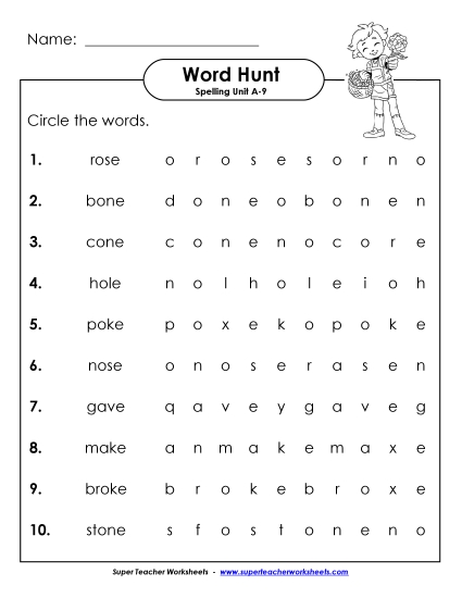 Horizontal Word Hunt (A-9)