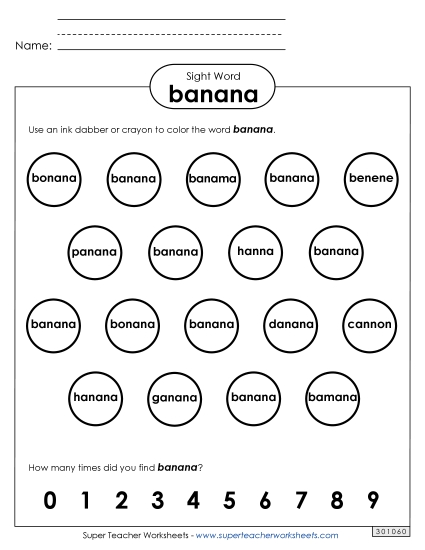 Dab or Color: Banana