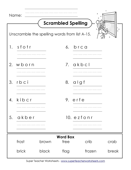 Word Unscramble (A-15)