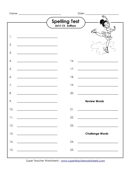 Spelling Test (E-13)