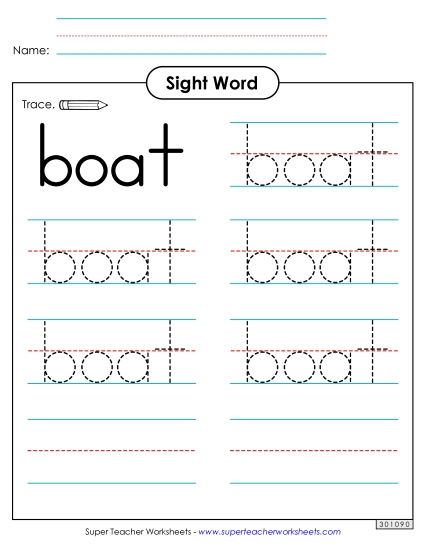 Trace the Word: Boat