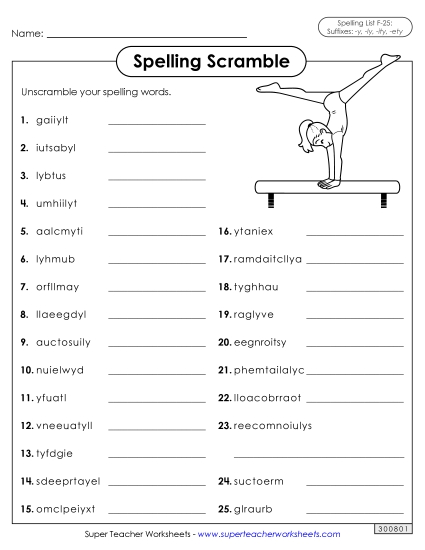Word Scramble (F-25)