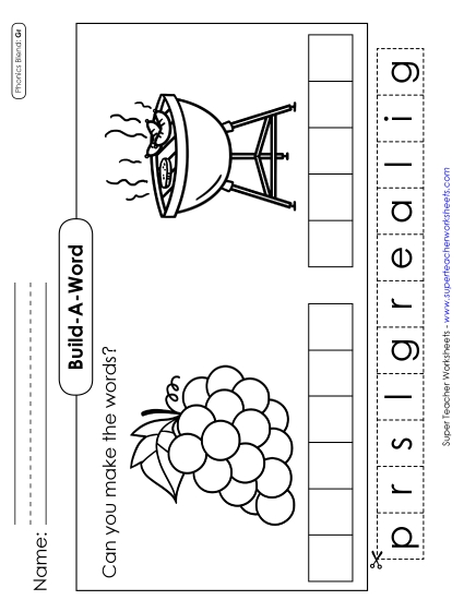 Build-a-Word: Grapes and Grill
