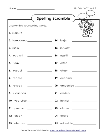 Unscramble (D-8)