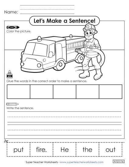 Build a Sentence: Firefighter