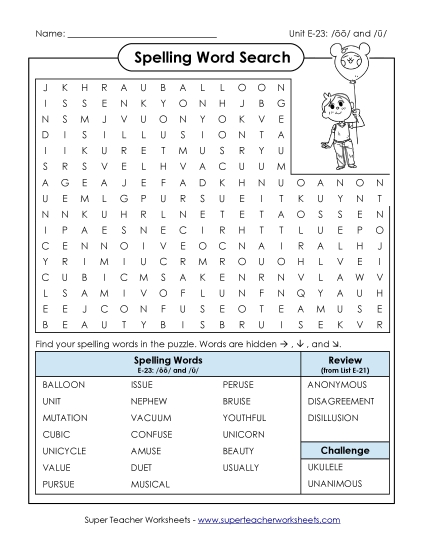 Word Search (E-23)