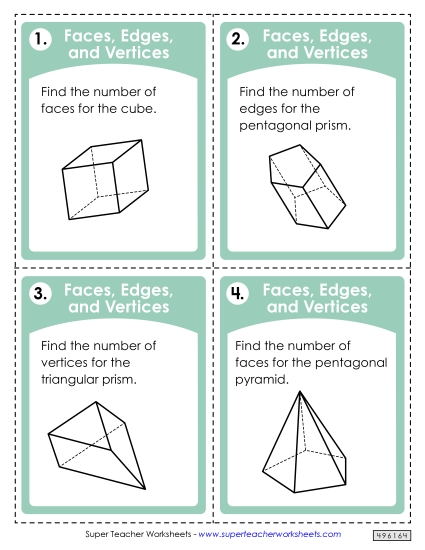 Task Cards: Faces, Edges, and Vertices