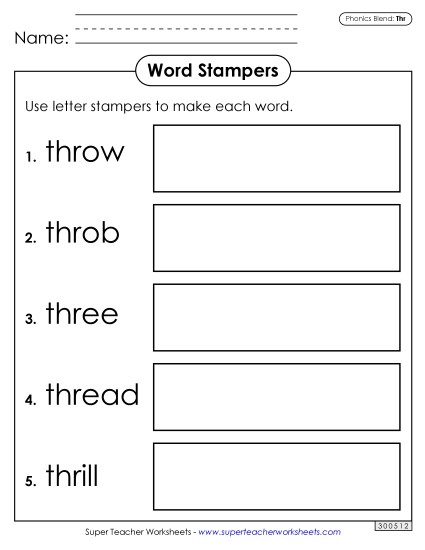 Letter Stampers (Thr Words)