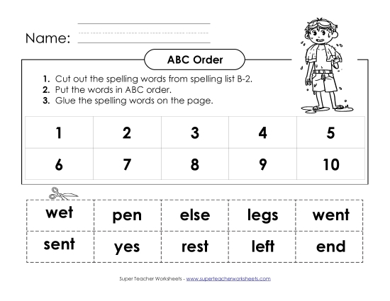 ABC Order - Cut & Glue (B-2)