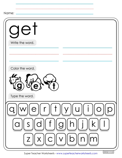 Write, Color, Type: Get